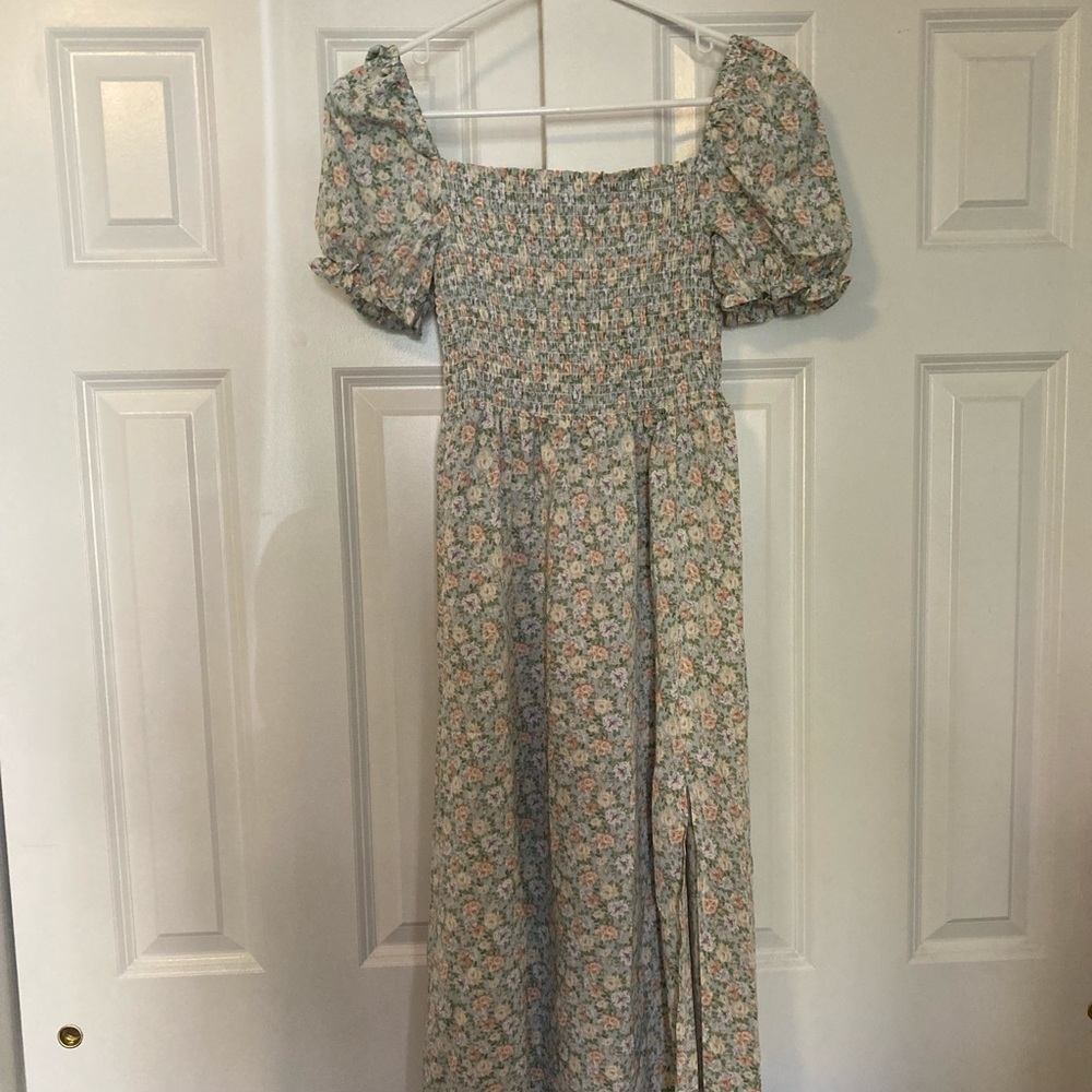 Floral slit dress